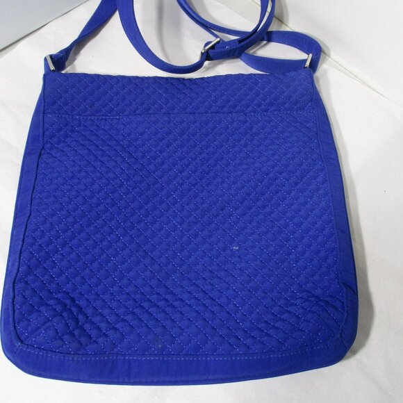 NWOT New Solid Blue Vera Bradley Triple Zipper Hipster Crossbody Bag Purse - Picture 6 of 8